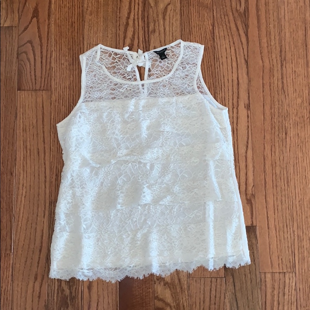 white lace top